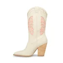 Fashion Winter High Quality Color Calf Hight square Thick Heel Woman Cowboy Boots