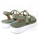 Flat Sandals Women 2025 New Green Summer Flat Shoes Fairy Wind Leather Beach Sandals