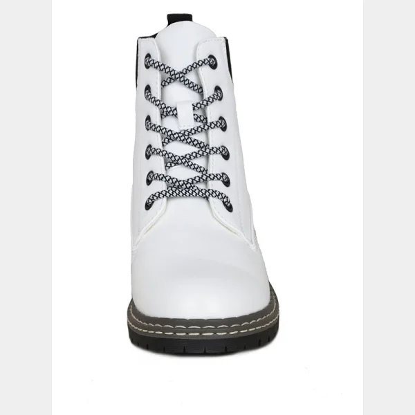 Fashion Excellent Autumn and Winter Models White Leather Upper Can Be Women's Ankle martin Boots - Image 2