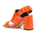 Summer Fashion Leather Chunky Heels Shoes Women 2025 Heeled Sandals Block Heel for Ladies